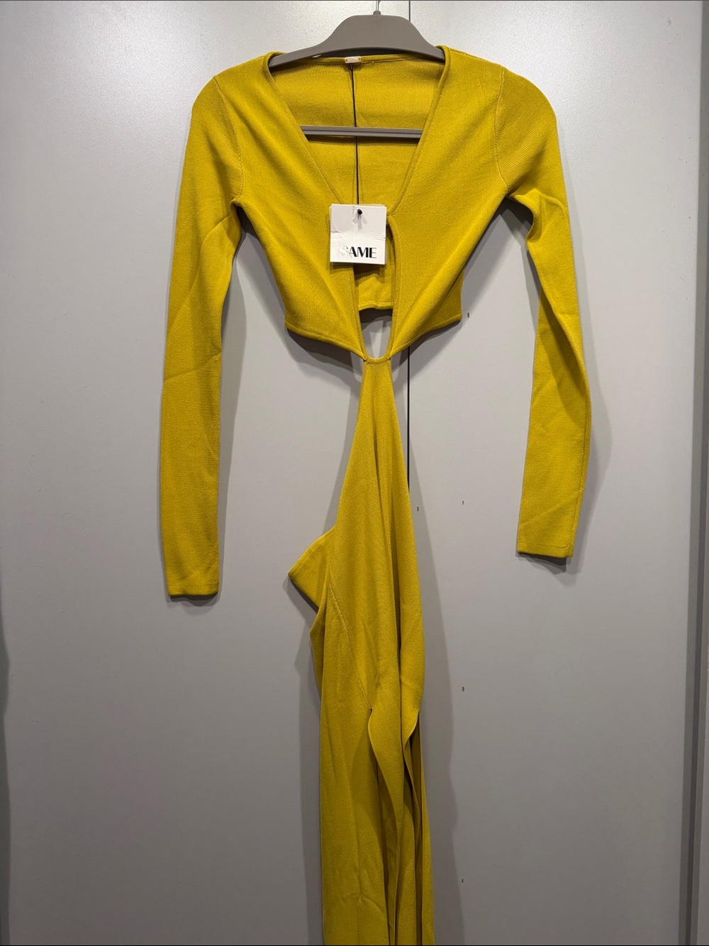 SAME Yellow Maxi Wrap Dress - Women's Long Sleeve